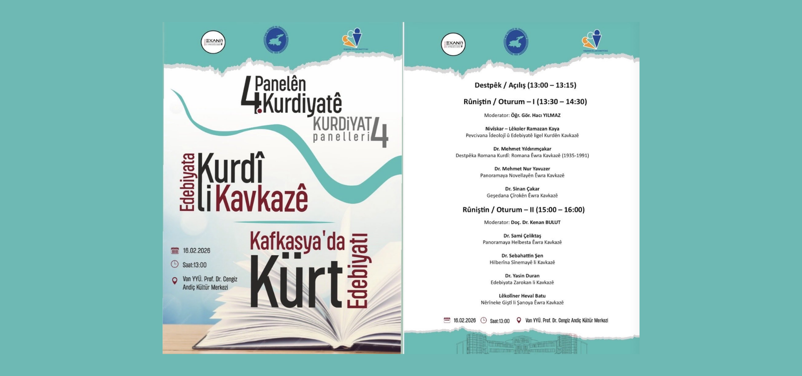 ‘Kafkasya’da Kürt Edebiyatı’ paneli düzenlenecek